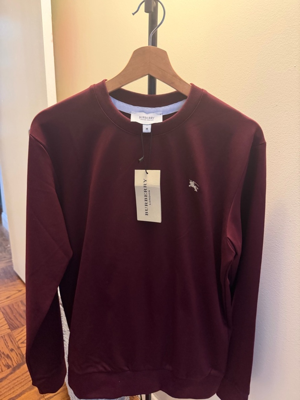 Burberry Men's Burgundy Crewneck Sweatshirt